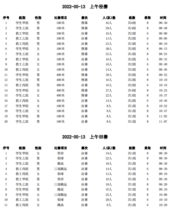 明天，操场见！