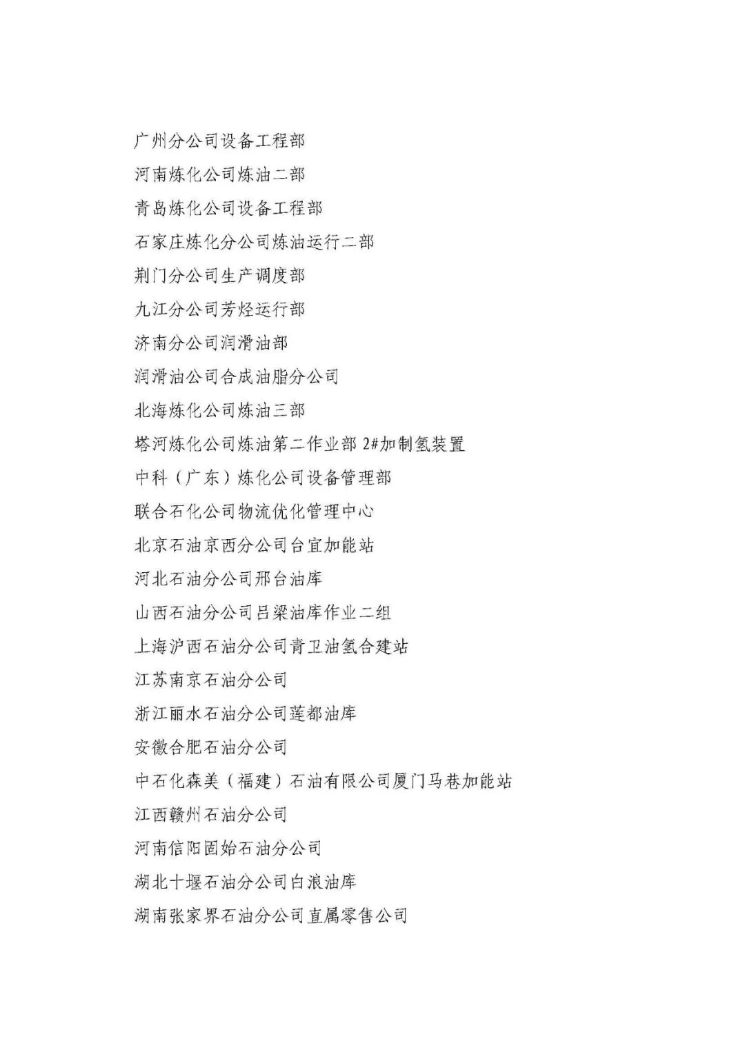 中石化最新获奖名单！