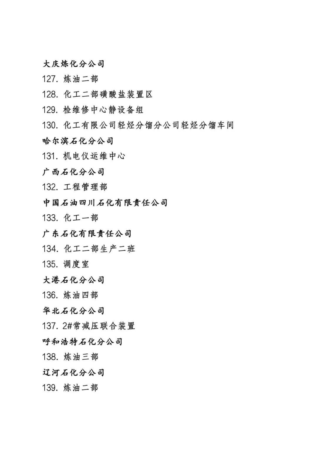中石油公布最新表彰名单！