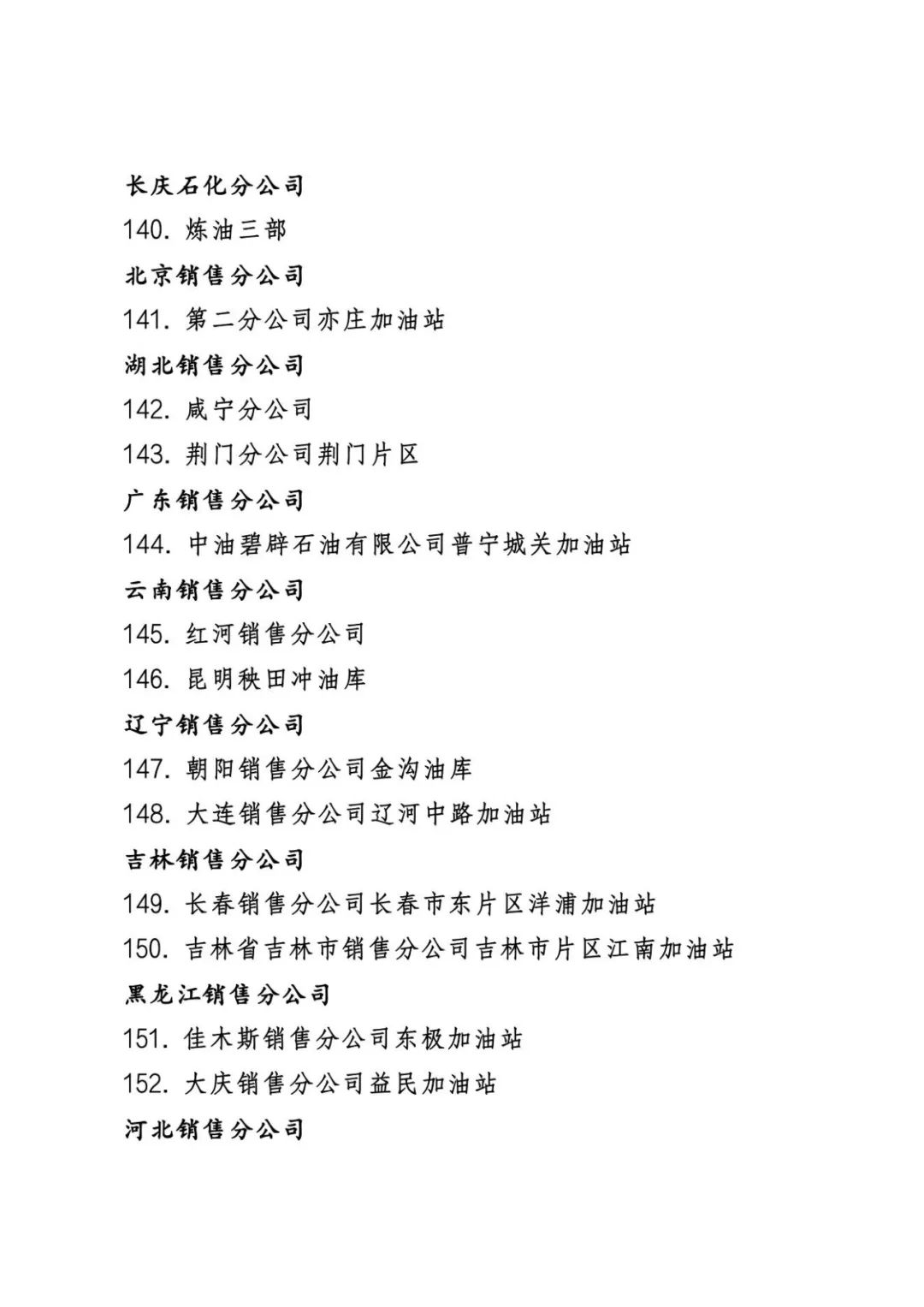中石油公布最新表彰名单！