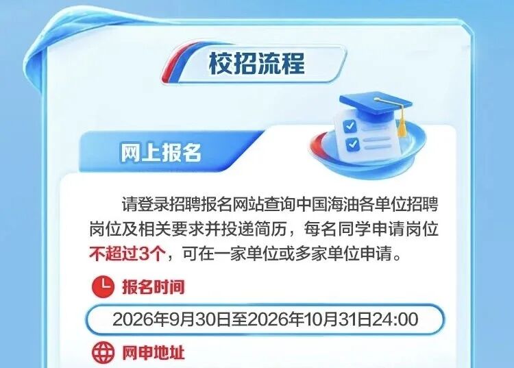 中国海油,启动校园招聘!